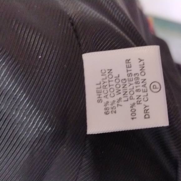 Dialogue Cropped Wool Blend Swing Style Jacket  sz 24 W - Picture 7 of 7